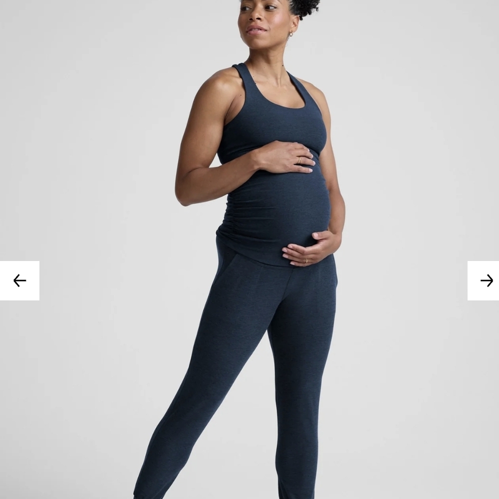 Spacedye Beyond the Bump Maternity Midi Jogger - Nocturnal Navy / S
